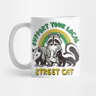 raccoon cat Mug